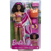 Thumbnail preview of Barbie Doll with Surfboard and Puppy