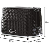 Thumbnail preview of Daewoo Argyle 2 slice toaster Black