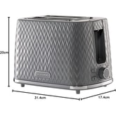 Thumbnail preview of Daewoo Argyle 2 slice toaster Grey